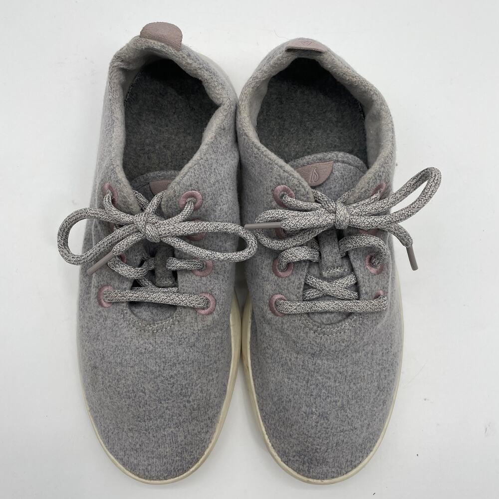 ALLBIRDS Gray Knit Upper Wool Runners Lace Up Shoe Womens Size 9 Sneaker